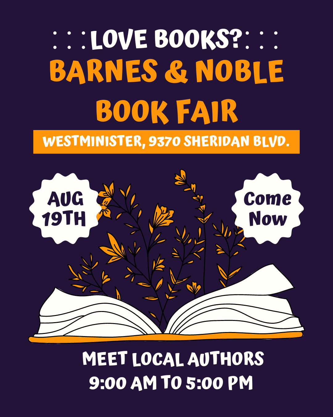 AUG 19 WESTMINSTER, CO BARNES & NOBLE BOOK FAIR #COLORADO #BOOKS #GIFTS #WEEKEND #BOOKREADERS #AUTHOREVENT @judithbriles @BNBuzz