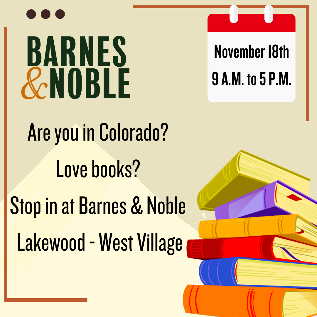 Lakewood CO Barnes & Noble Book Event @BNDenverwest @BN @COGreatAuthors @JudithBriles #Colorado #books #gifts #weekend #bookreaders