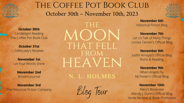 N L Holmes The Moon That Fell from Heaven #Hittites #WomenProtagonists #PoliticalIntrigue #HistoricalFiction #BlogTour #TheCoffeePotBookClub @nlholmesbooks @cathiedunn