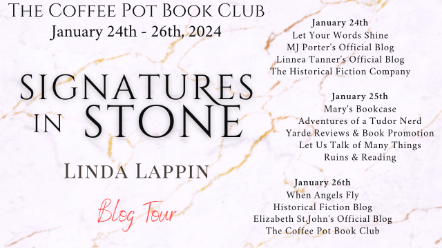 Linda Lappin Signatures in Stone#SignaturesinStone #DaphneWinner #Bomarzo #HistoricalMystery #BlogTour #TheCoffeePotBookClub @LindaLappin1 @cathiedunn