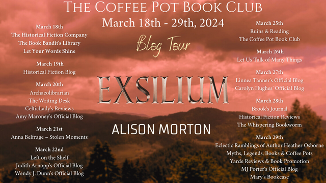 Book Review EXSILIUM Alison Morton #RomaNovaSeries #EXSILIUM #AlternativeHistoricalFiction #HistoricalFiction #BlogTour #TheCoffeePotBookClub @alison_morton @cathiedunn